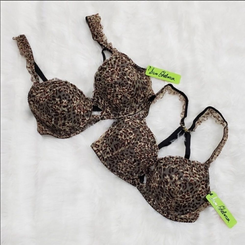 ‎Sam Edelman Adjustable Cheetah Print Bra - Picture 5 of 10